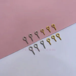 حلقه پیچ نقره ای و طلایی 1 حلقه پیچ نقره ای و طلایی