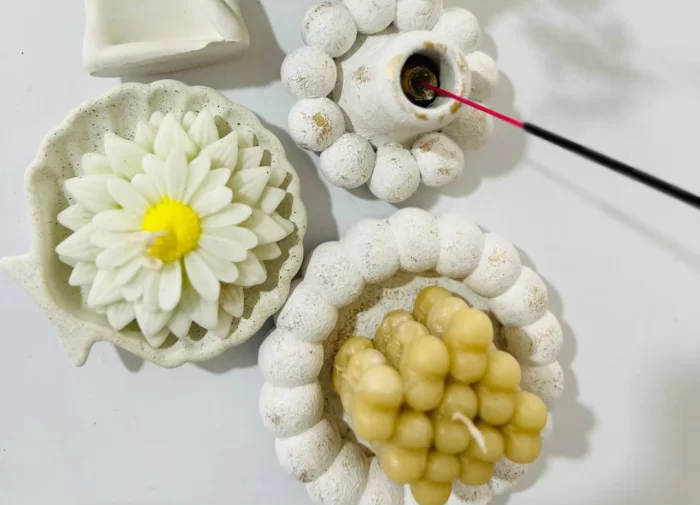 آموزش ترکیبی سنگ مصنوعی و شمع‌سازی